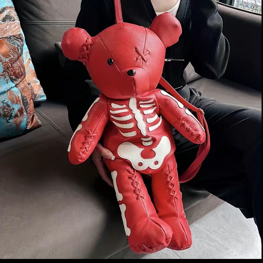 Stuffed Skeleton Teddy Bear Backpack (2 Colors Av… - image 6